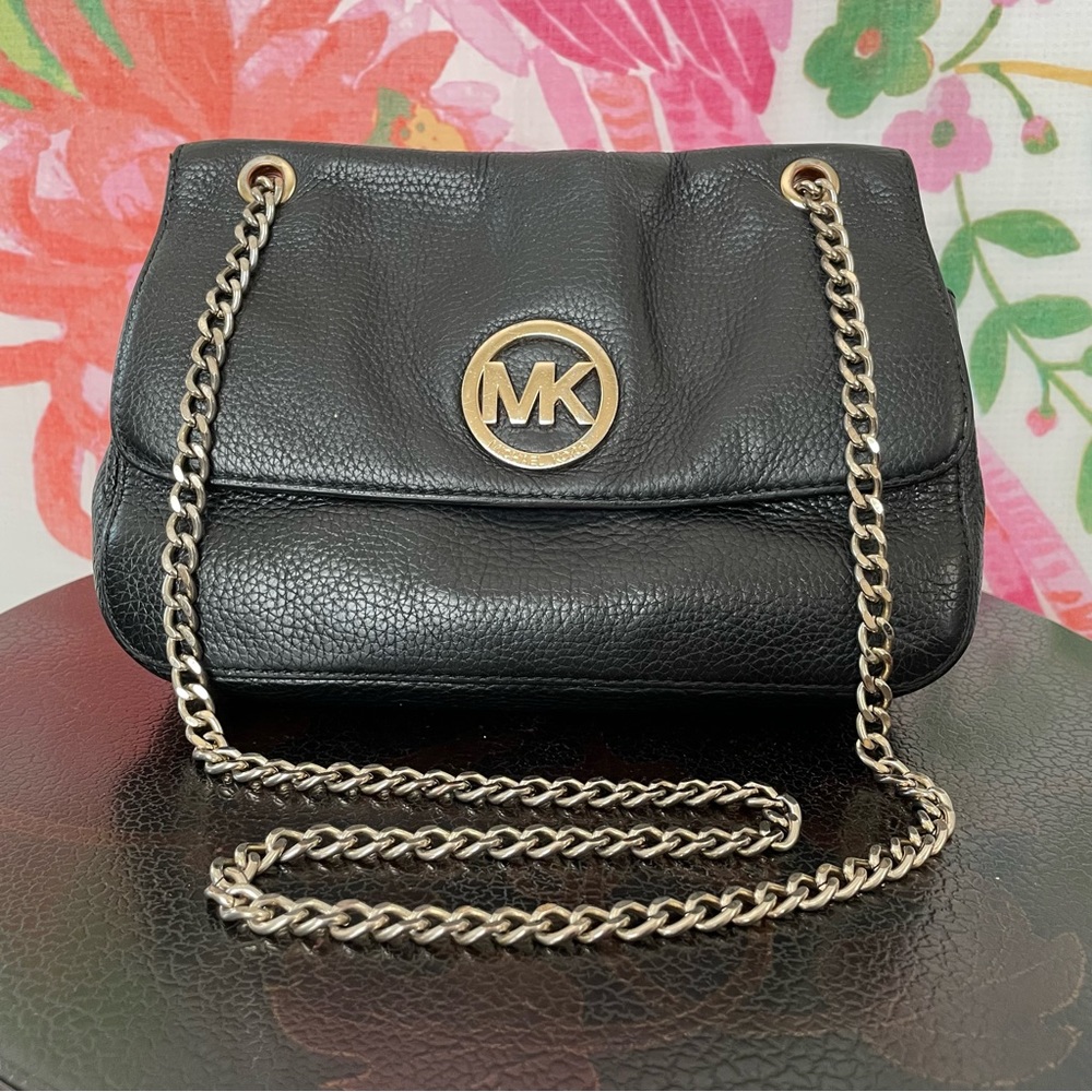 MICHAEL Michael Kors Black Leather Shoulder Bag